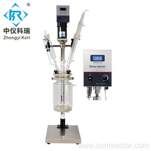 Lab Apparatus Chemical Industry Mixer Glass Jacketed Reactor